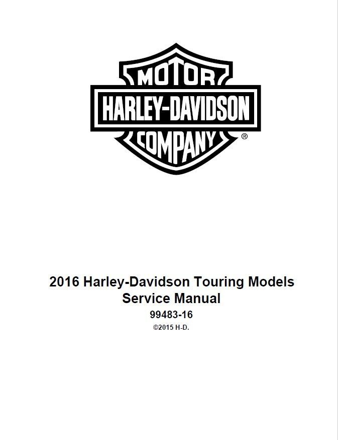 Harley Davidson Road King Service Manual 2016